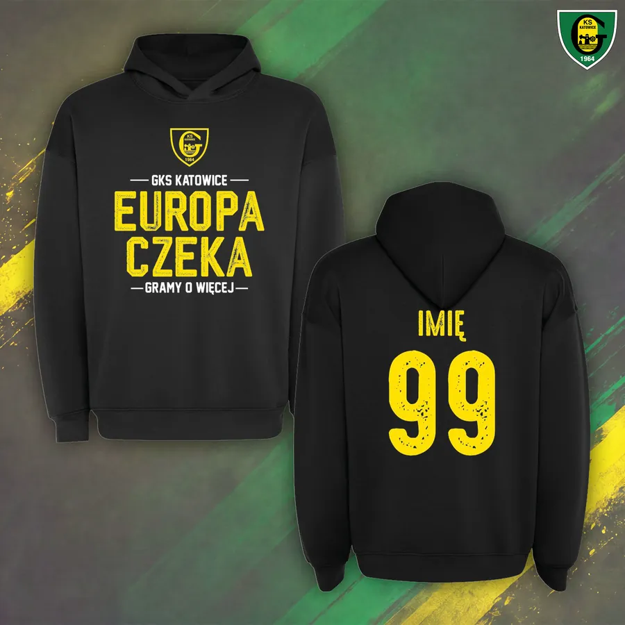 Sudadera negra del club con nombre y número en la espalda